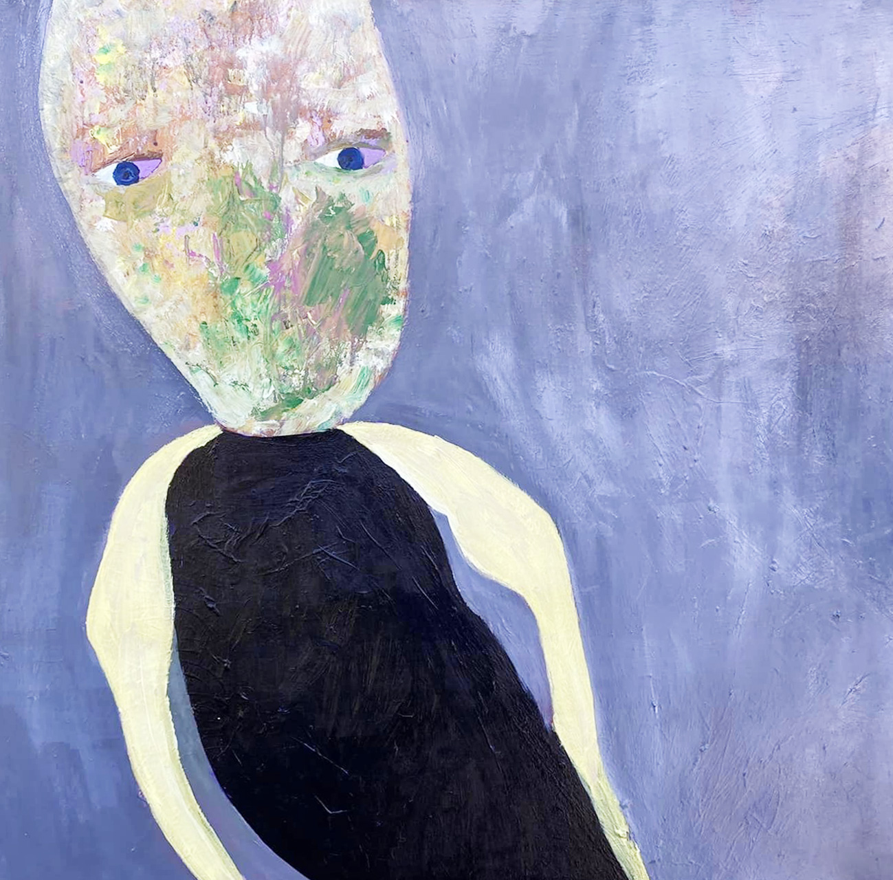 sovs på kinden 100 x 100 cm